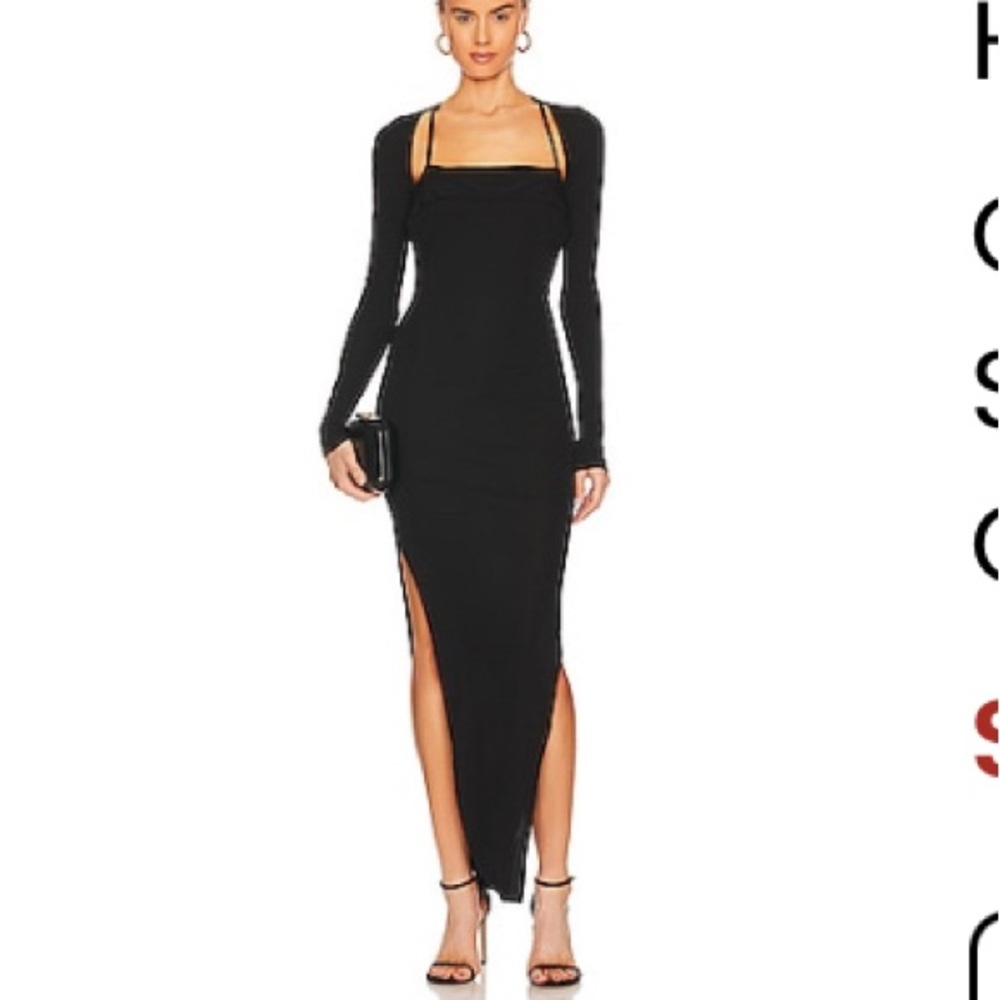 Helmut Lang Black size M cutout midi dress